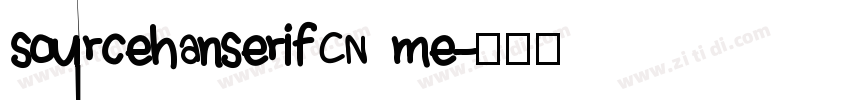 sourcehanserifCN me字体转换